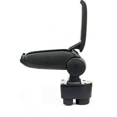 Apoio de braço de carro preto com base de encaixe