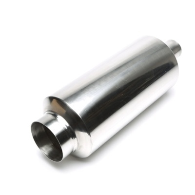 Silenciador automóvel em aço inoxidável polido