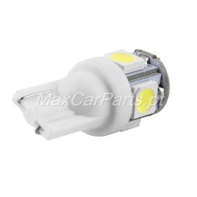 Lâmpada LED para automóvel branca com LEDs amarelos e base metálica