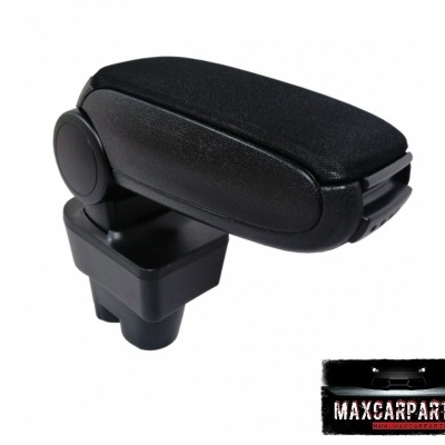 apoio de braço preto para carro em plástico e tecido