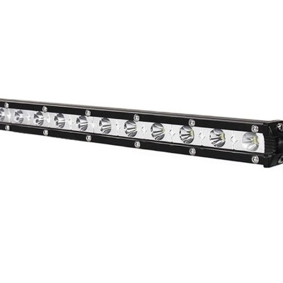 Barra de luz LED preta com nove LEDs e suporte