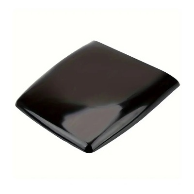 Capa protetora negra brilhante retangular