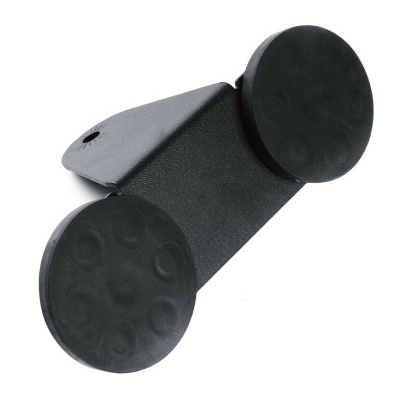 Suporte preto com bases circulares de borracha