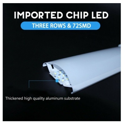 Barra de luz LED com três filas de LEDs SMD e substrato de alumínio