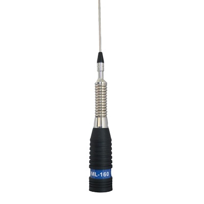 Antena metálica com mola e revestimento preto