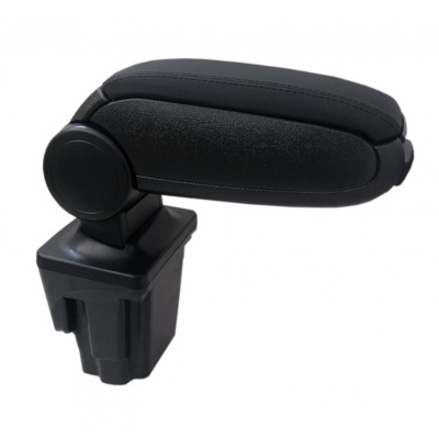 Apoio de braço para carro preto com suporte ajustável