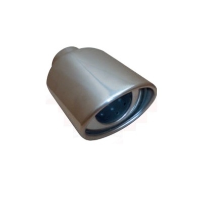 Extensão cromada para ponteira de escape automóvel de metal prateado