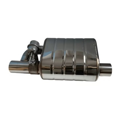 Escape automóvel de aço inoxidável polido com acabamento brilhante