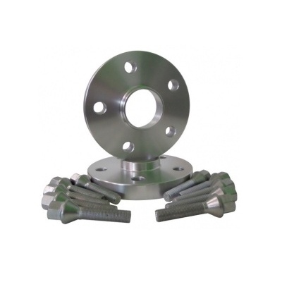 Espaçadores circulares e parafusos de metal prateado