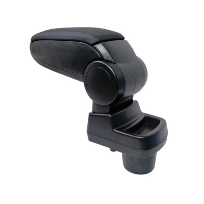 apoio de braço preto para carro com topo acolchoado e base de plástico