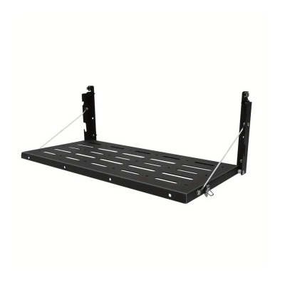 Prateleira de parede dobrável preta em metal