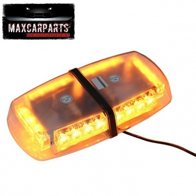 Luz de aviso de emergência amarela para veículos com LEDs e cabo preto