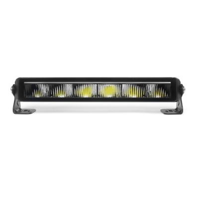 Barra de luz LED preta com LEDs amarelos e brancos