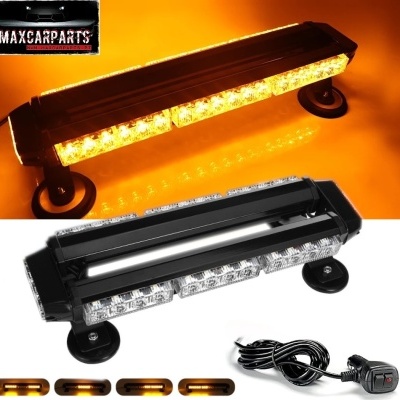 Luz de sinalização automóvel LED preto com ventosas e cabo