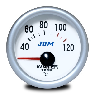 Manómetro JOM para temperatura de água com escala em graus Celsius e ponteiro vermelho