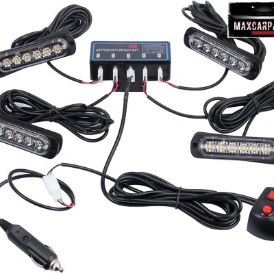 Conjunto de luzes LED para automóveis com controlador e comando