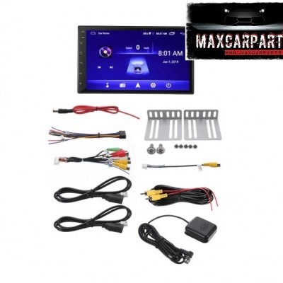 Conjunto eletrónico para automóvel com ecrã digital e acessórios