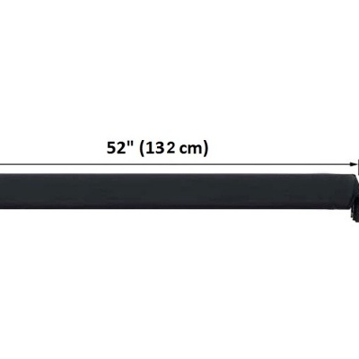 Barreira para cama preta com medidas indicadas