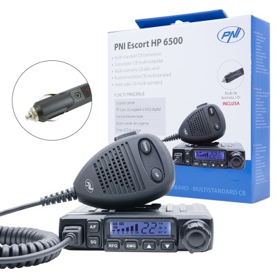 Rádio comunicador PNI Escort HP 6500 com microfone e embalagem