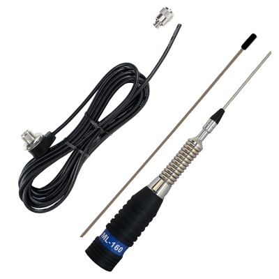 Antena ML-160 com cabo preto e conector metálico