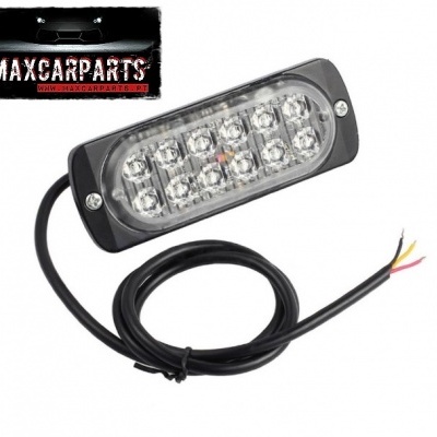 Farolim LED retangular preto com 15 LEDs e cabo com fios expostos