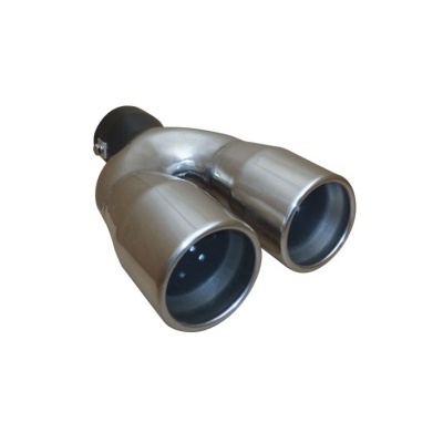 Tubagem de escape dupla em metal cromado para automóveis