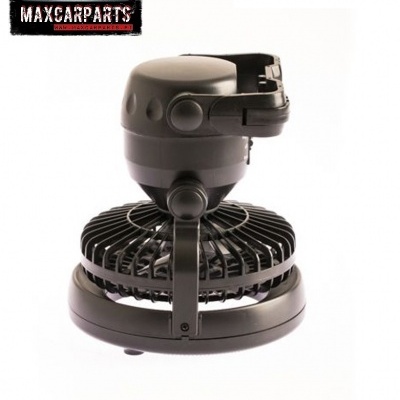 Ventoinha portátil preta com estrutura ajustável