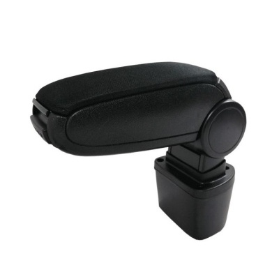 Apoio de braço para automóvel preto com suporte almofadado