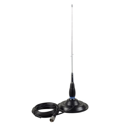 Antena com base magnética e cabo preto