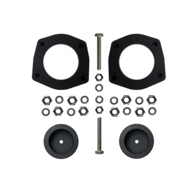 Conjunto de acessórios de montagem com bases pretas, parafusos e porcas
