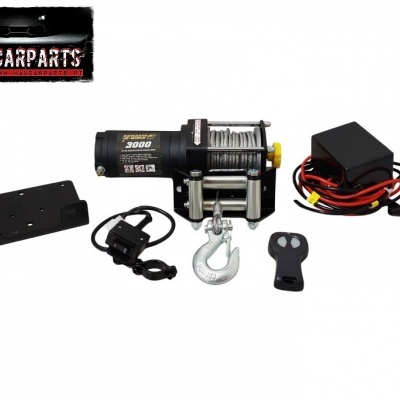 Conjunto de guincho elétrico com acessórios e logótipo MAXCARPARTS