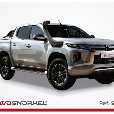 Pickup cinza com snorkel e texto BRAVO SNORKEL Ref. SMT4