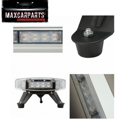 Luzes LED para automóveis com estrutura preta e lente transparente, pés de suporte e parafusos, marca MAXCARPARTS
