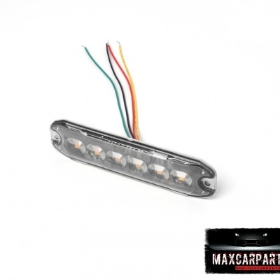 Luz LED para automóvel com seis LEDs e fios coloridos