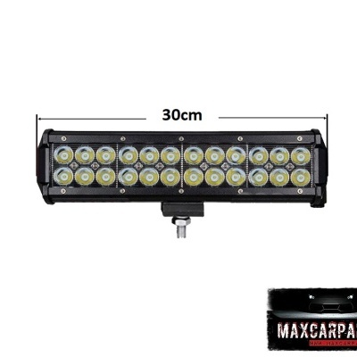 Barra de luz LED preta para automóvel de 30 cm com LEDs circulares