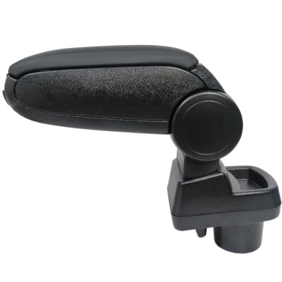 Apoio de braço almofadado preto para carro com base de fixação