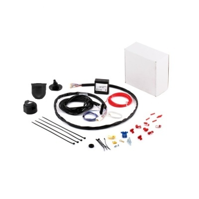 Kit de componentes elétricos com vários cabos e acessórios coloridos