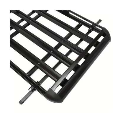 Estrutura metálica preta para transporte, cantos arredondados