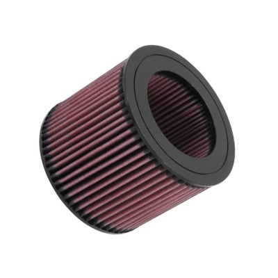 Filtro de ar cónico vermelho com bordas pretas