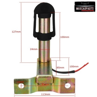 Sensor metálico com medidas em milímetros e logotipo MAXCARPARTS