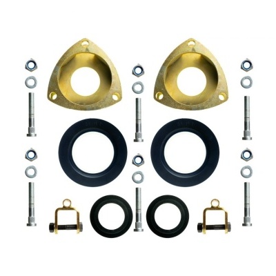 Conjunto de peças metálicas e de borracha para montagem