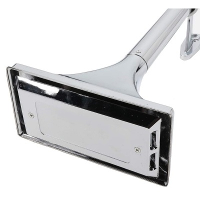 Espátula metálica cromada com base rectangular