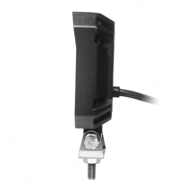 Luz LED preta com suporte metálico e parafuso