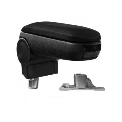 Apoio de braço para automóvel preto com suporte metálico