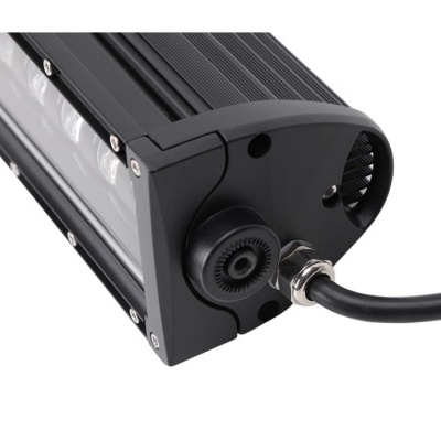 Lanterna retangular preta com cabo conectado