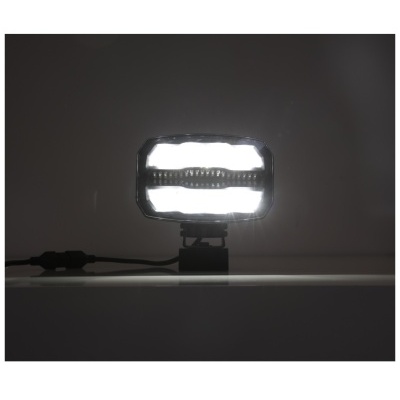 Luz retangular LED branca muito brilhante com base preta