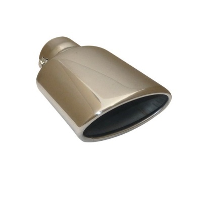 Ponteira de escape automóvel prateada oval