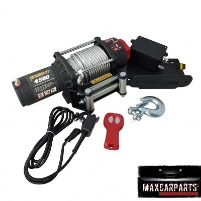 Guincho elétrico Maxcarparts 4500 lbs com cabo de aço e acessórios