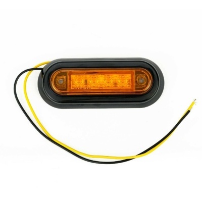 Farolim sinalização automóvel laranja oval com fios