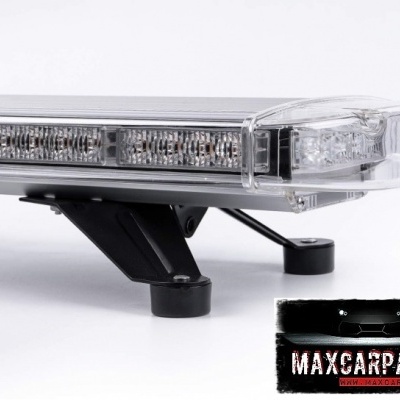 Barra de luz LED transparente com suporte preto e logótipo MAXCARPARTS